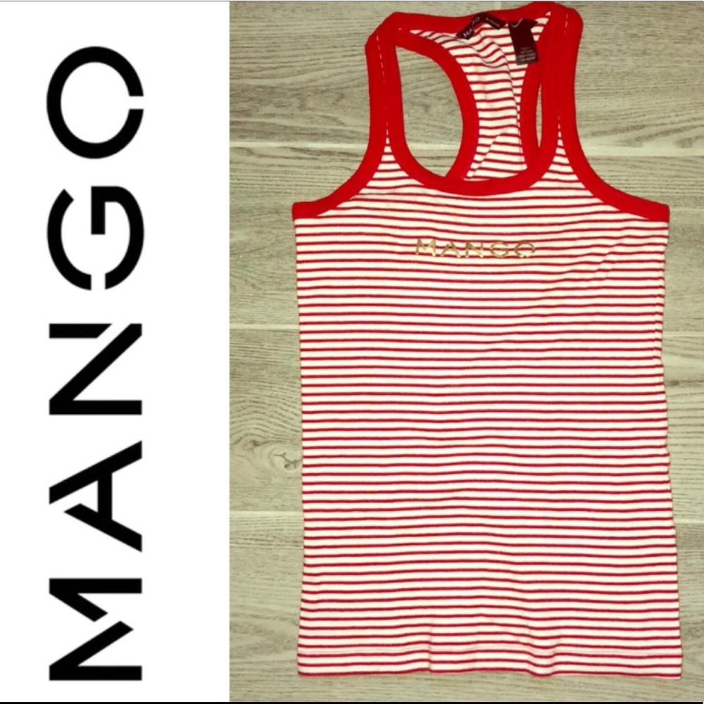 MANGO Striped Tank Top